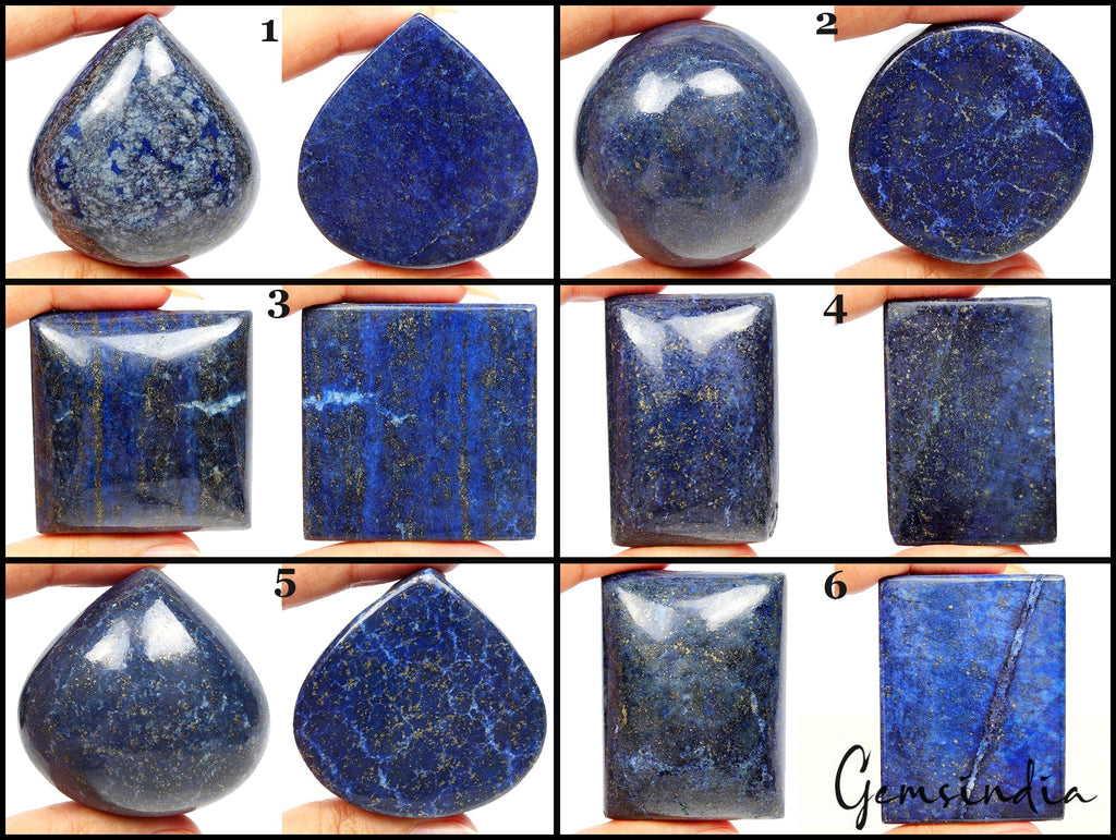 2900 Ct Natural Blue Lapis Lazuli Mix Cabochon Earth Mined Huge Gemstones 6 Pcs