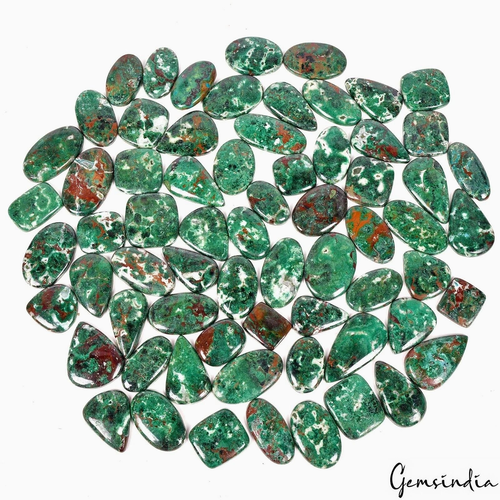 67 Pcs Natural Azurite Chrysocolla Untreated Mix Cabochon Loose Gemstones~2500Ct