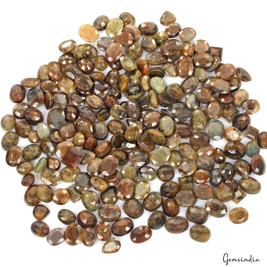 1850 Ct/200 Pc Natural Untreated Multi Color Sapphire Mix Cut 8-15mm Loose Gems