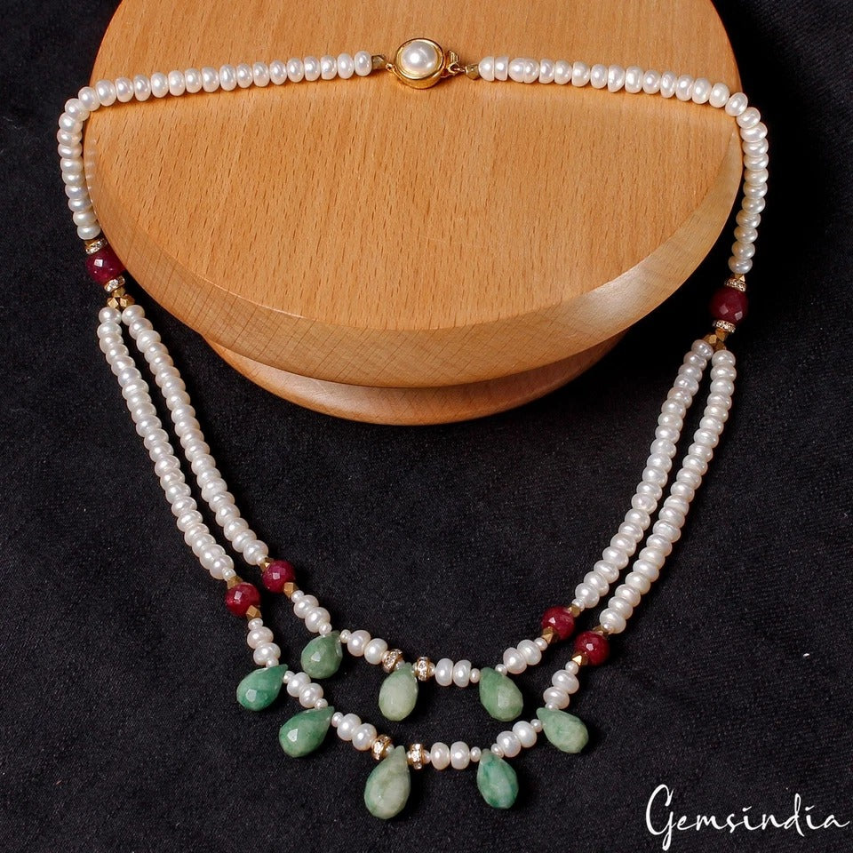 Pearl Necklace, Untreated — 22 inch, 228 Ct, India