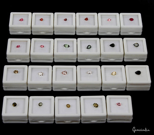 10.10 Ct/23 Pcs Natural Untreated Multi Color Tourmaline Mix Cut Loose Gems Lot