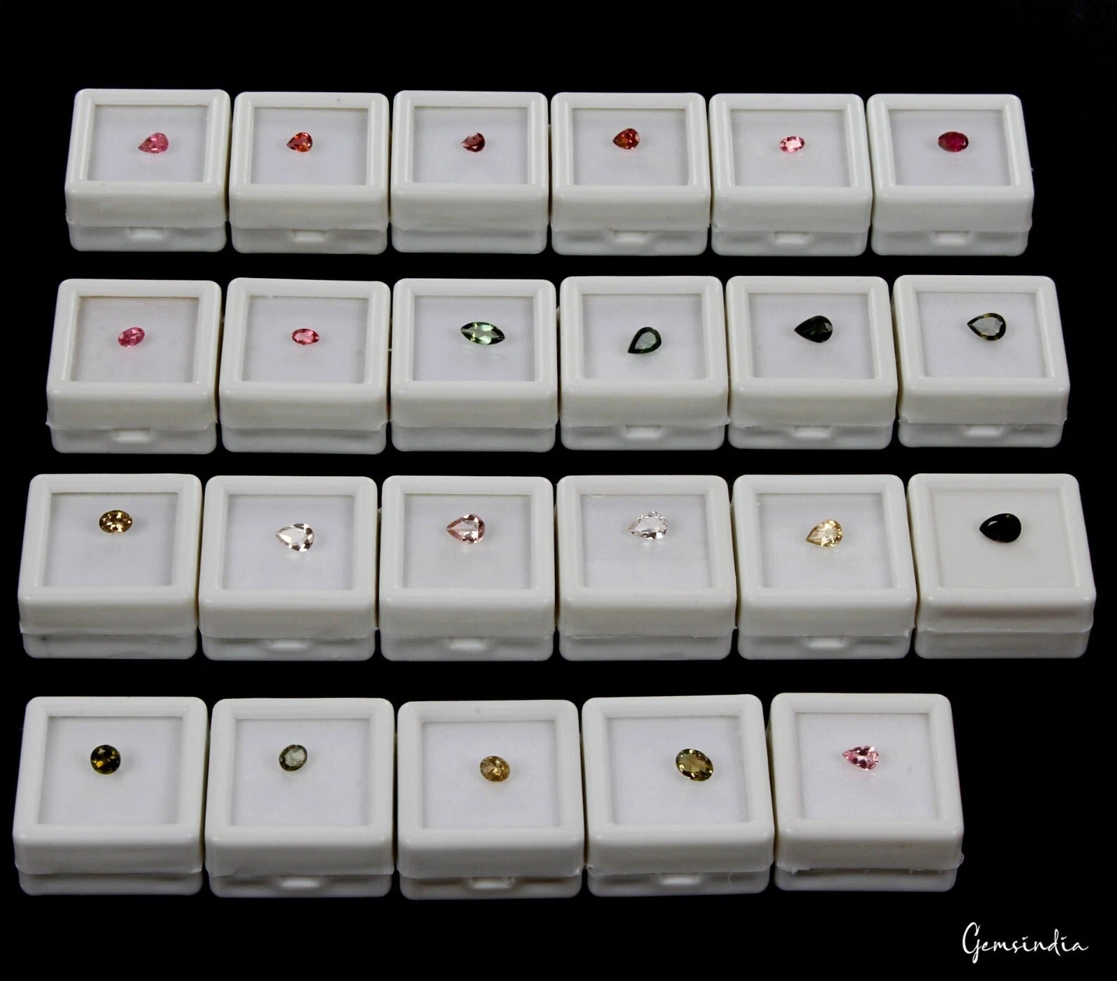 Tourmaline Lot, Loose Gemstone, Untreated, Multi Color — 23 Pieces, 4mm to 8mm, 10.10 Ct, Mozambique