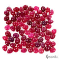 45 Ct Natural Red Ruby Pear Cab Lot 80 Pc Certified Loose Gemstone Jewelry