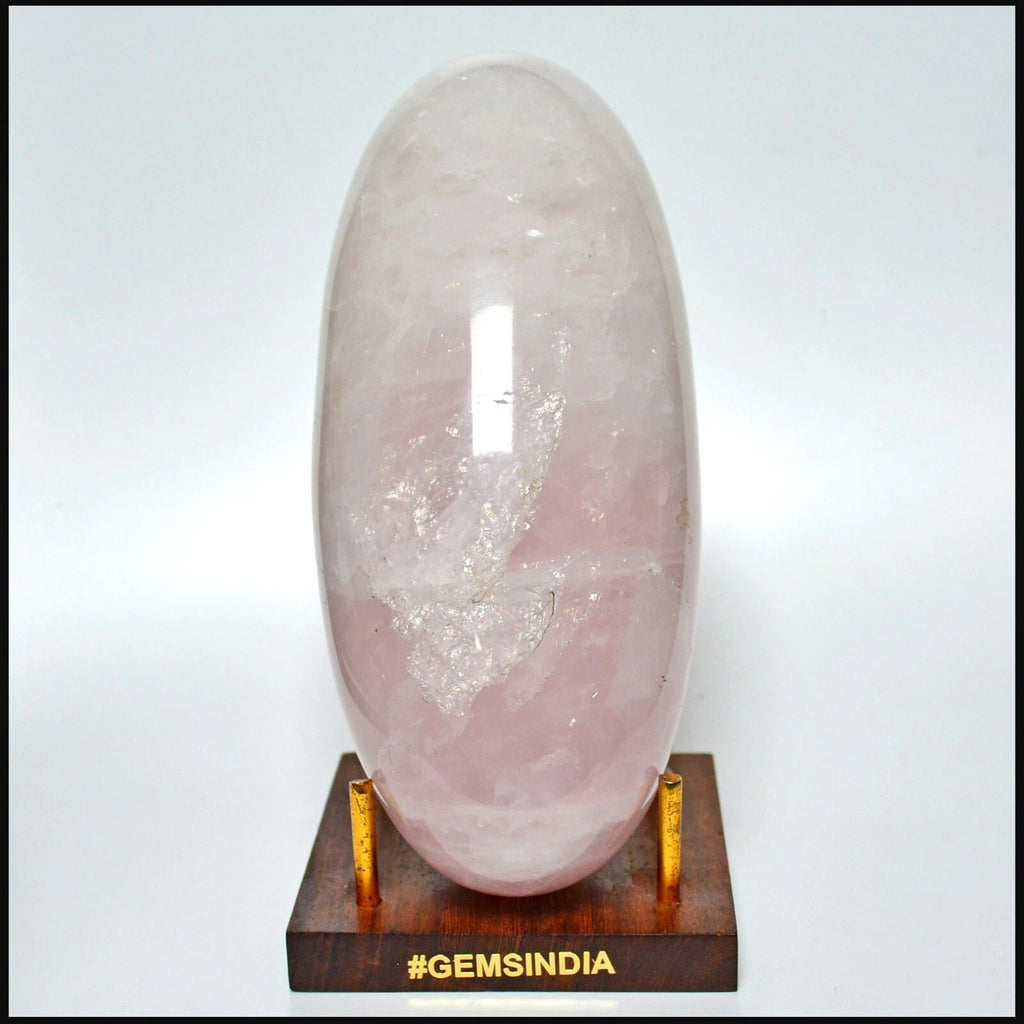 1.1 Kilo Natural Rose Quartz Pink Crystal Healing Mineral Egg Cab Huge Size Gem