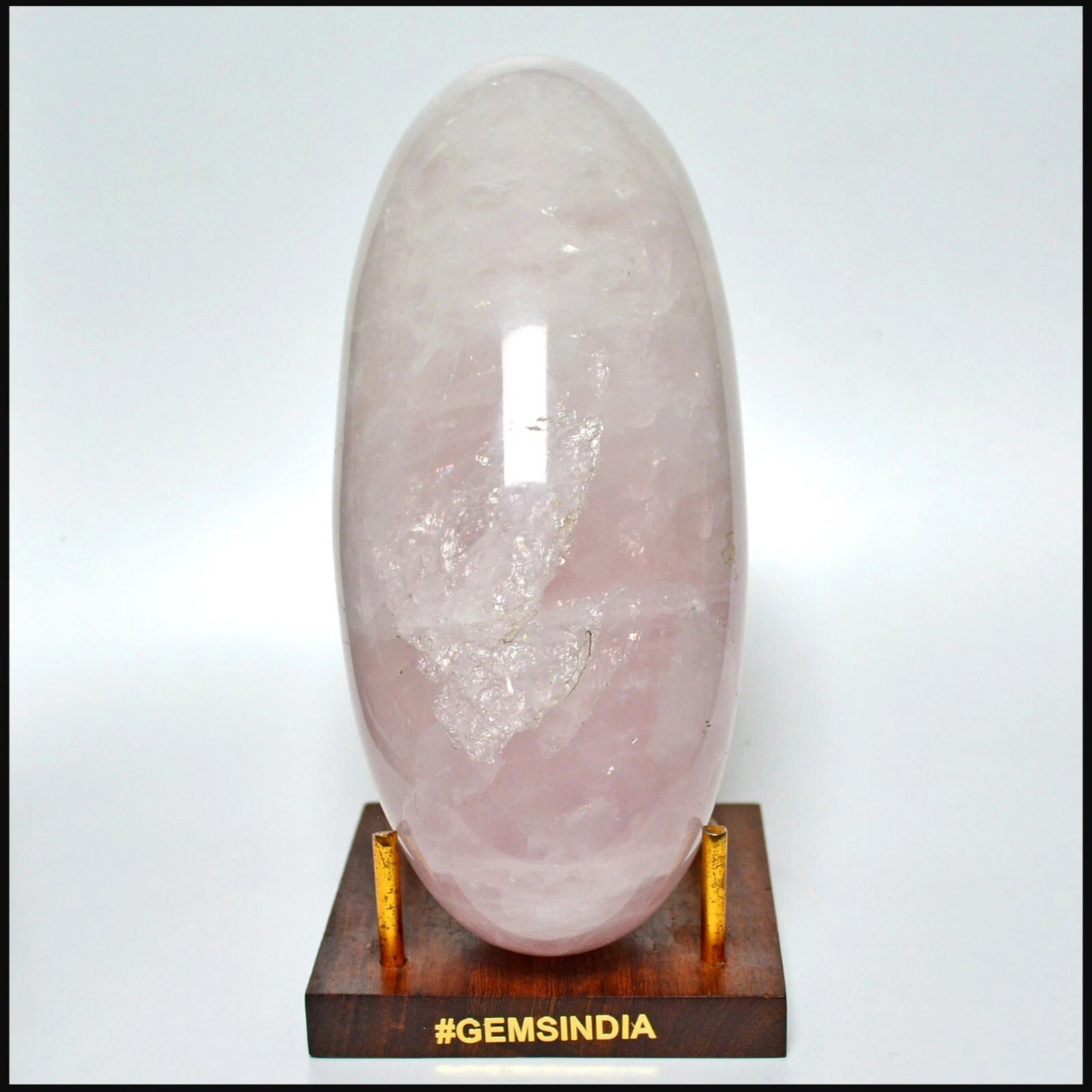1.1 Kilo Natural Rose Quartz Pink Crystal Healing Mineral Egg Cab Huge Size Gem