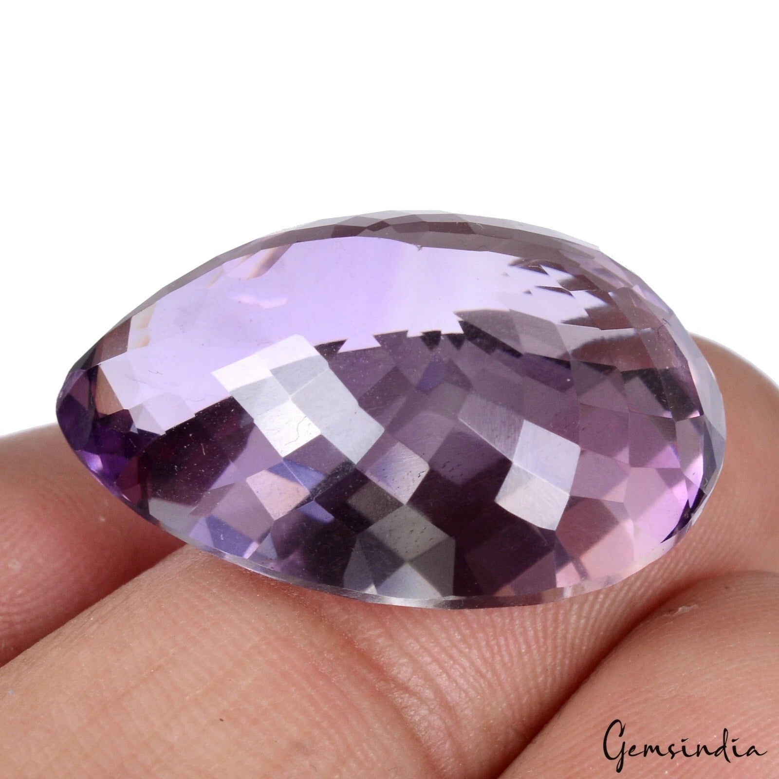 Amethyst Loose Gemstone, Untreated, Purple — 25x18x13 mm, 32.40 Ct, Brazil