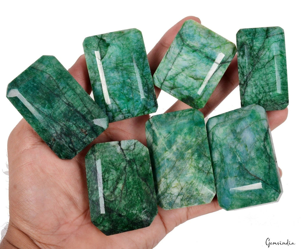 3180 Ct Natural Brazilian Green Emerald Octagon Cut Earth Mined Loose Gemstones