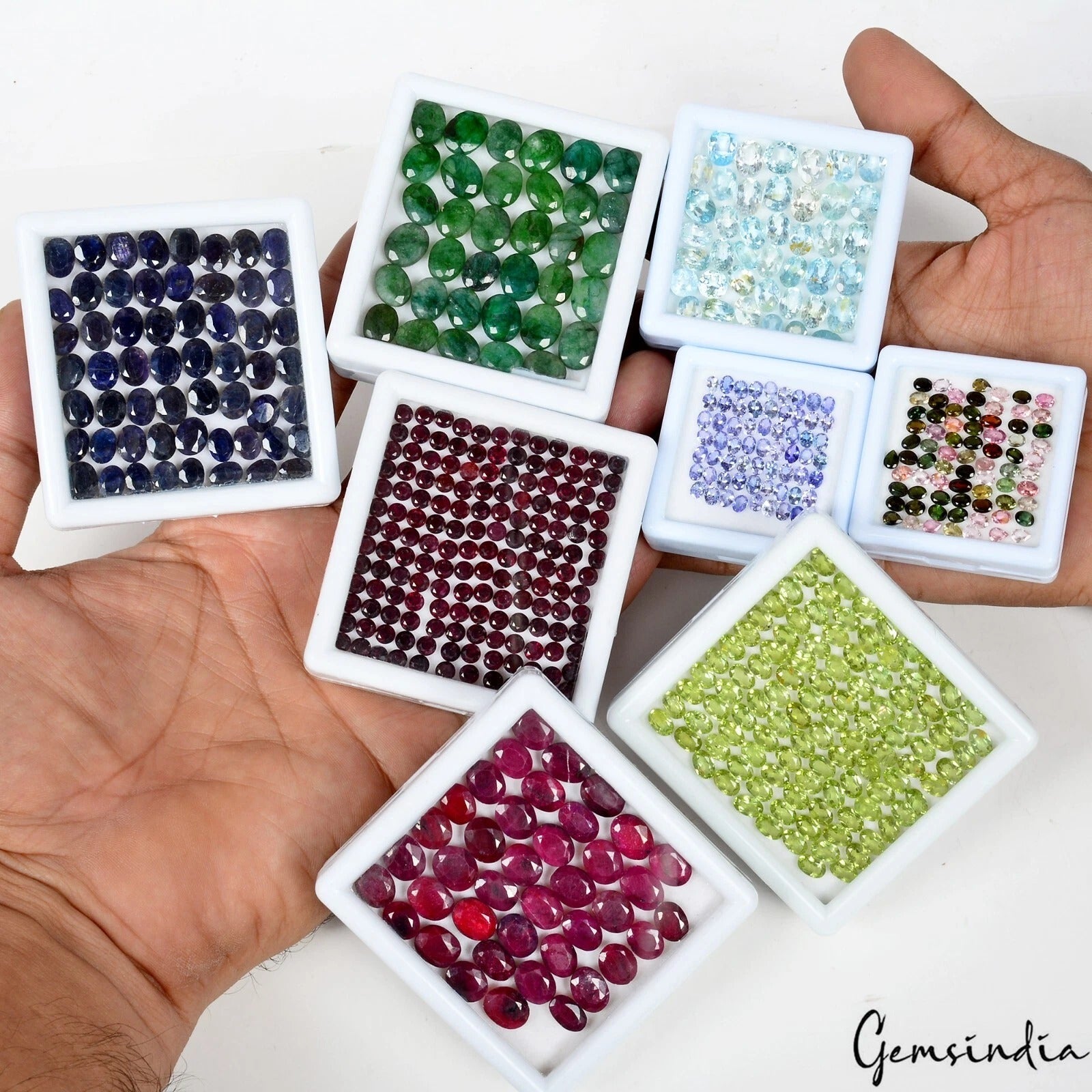 520 Cts/667 Pcs Natural Multi Color Super Pack 8 Lots Mixed Cut Gems For Jewelry
