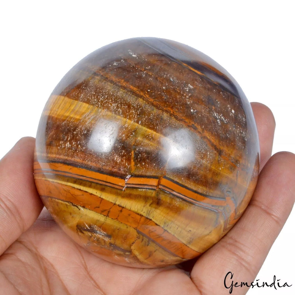 Tiger Eye Sphere, Untreated — 3 inch in diameter, 3000 Ct