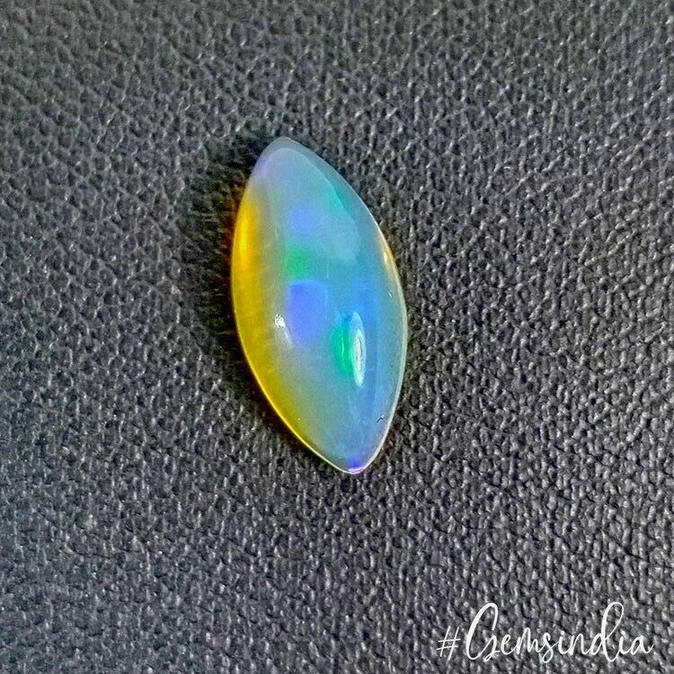 Natural Ethiopian Opal Blue Shine Marquise Cab Loose Gems For Jewelry 1.50 Cts