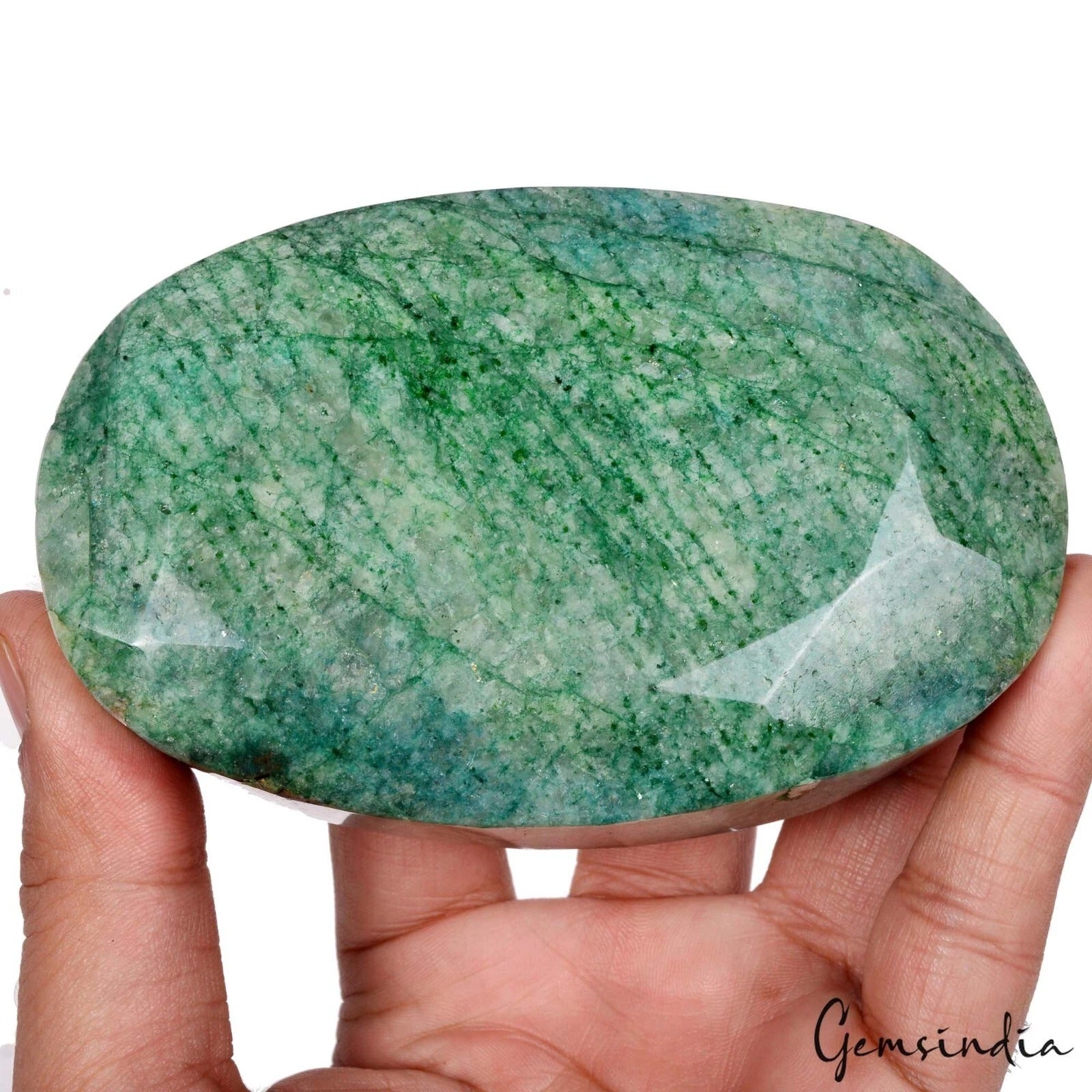 2730 Ct Large Faceted Green Emerald Crystal Oval Faceted Rare Collector Gemstone