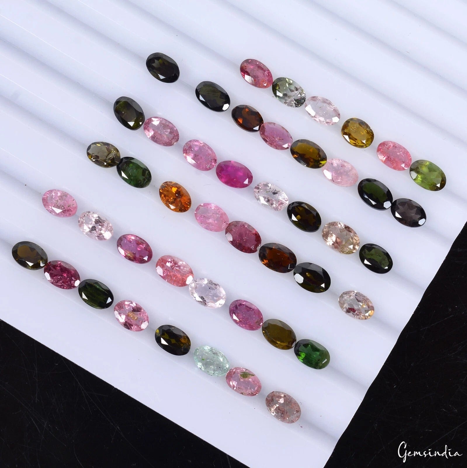 Tourmaline Lot, Loose Gemstone, Untreated — 46 Pieces, 6x4mm, 20.10 Ct