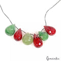 Emerald Beaded Strand, Color Enhanced, Green & Red — 16mm to 21mm, 145 Ct, Brazil