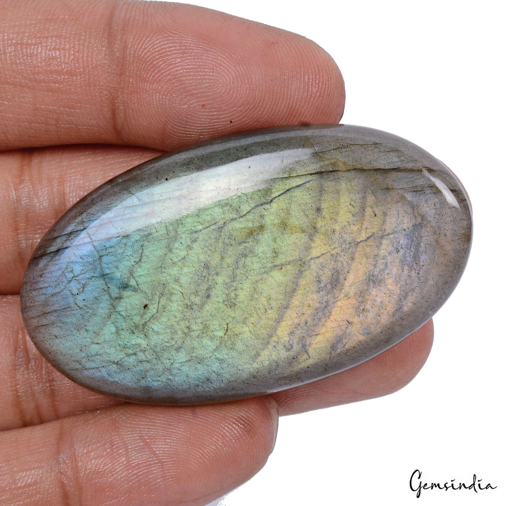 Certified 99 Ct Natural Untreated Rainbow Shine Labradorite Oval Gem For Pendant
