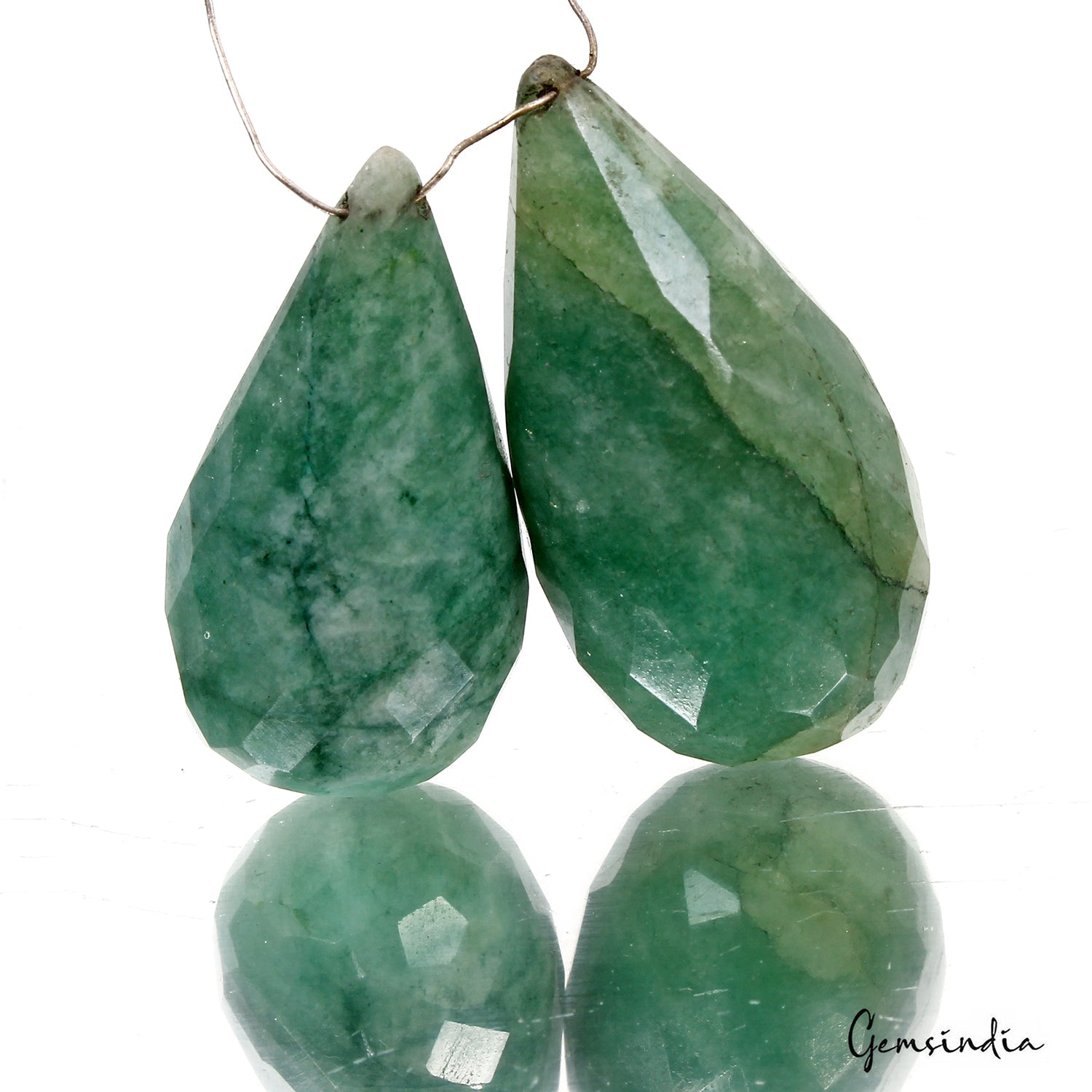 123.40 Ct Natural Pear Cut Brazilian Emerald Briolette Loose Gems For Jewelry