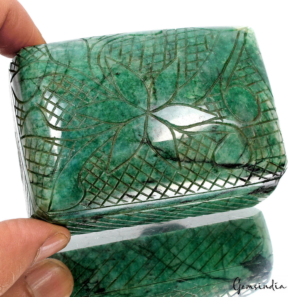 2430 Ct Natural Green Emerald Earth Mined Carving Museum Huge Size Loose Gems