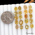 Certified 40.50 Cts/20 Pcs Natural Ceylon Yellow Sapphire Oval Gems for Jewelry