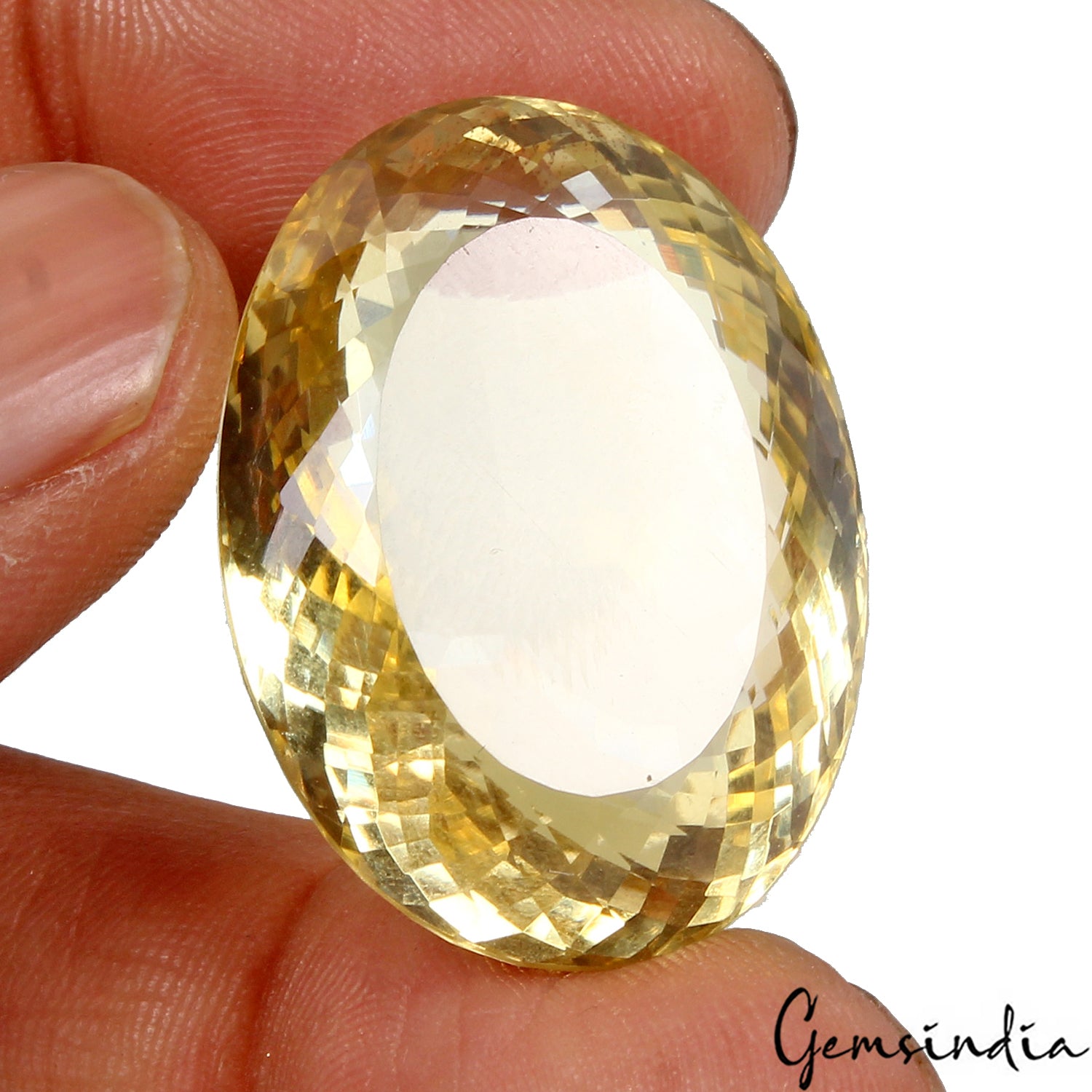 Citrine Loose Gemstone, Untreated, Yellow — 32x25x15 mm, 75 Ct, Brazil
