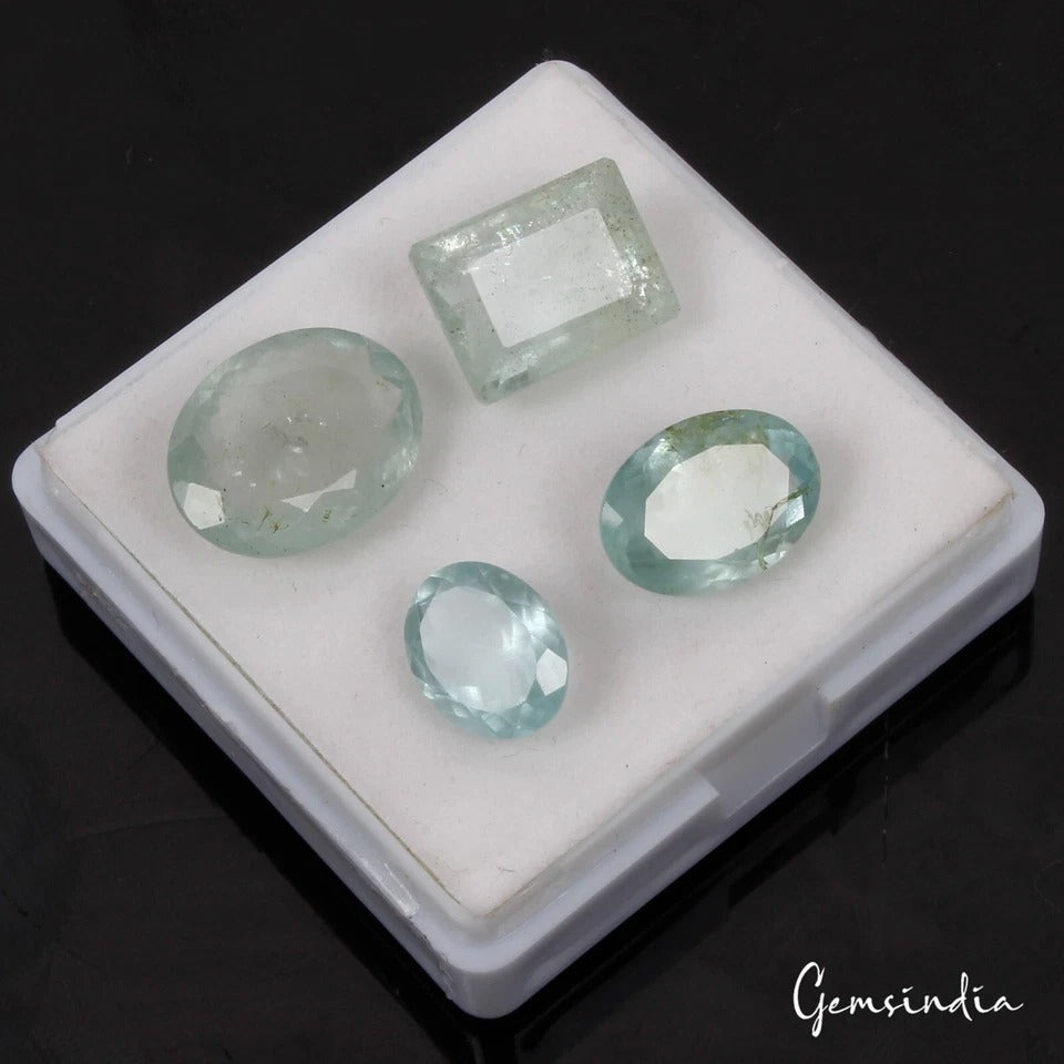 33.40 Ct Natural Untreated Blue Green Aquamarine Mix Cut Loose Gems For Jewelry