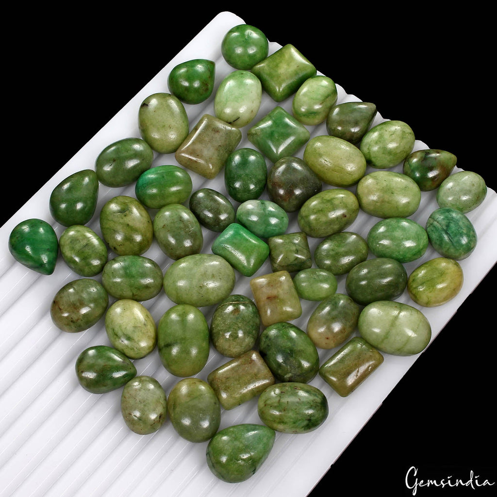 1040 Ct Natural Green Brazilian Emerald Mix Cabochon Loose Wholesale Gems Lot