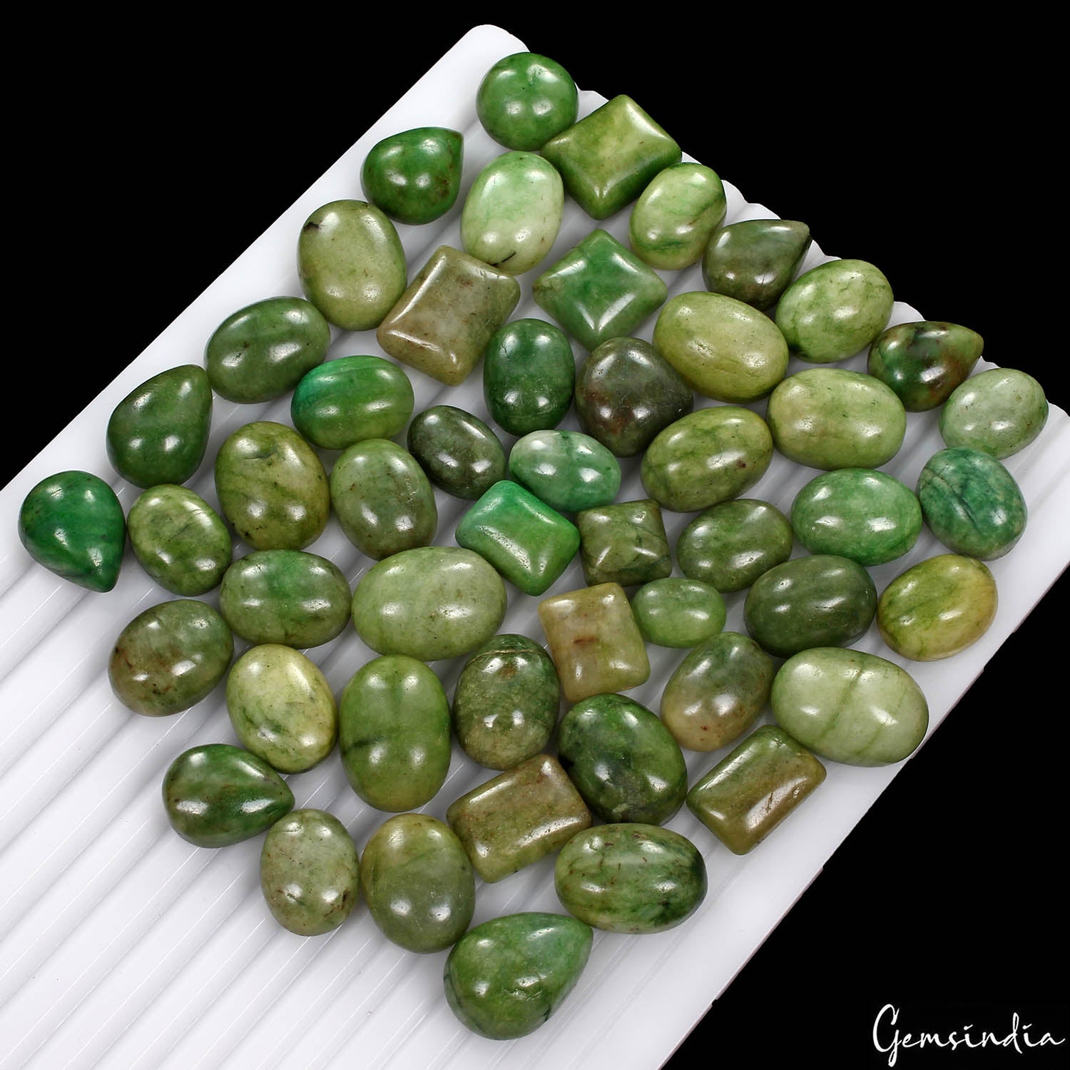 1040 Ct Natural Green Brazilian Emerald Mix Cabochon Loose Wholesale Gems Lot