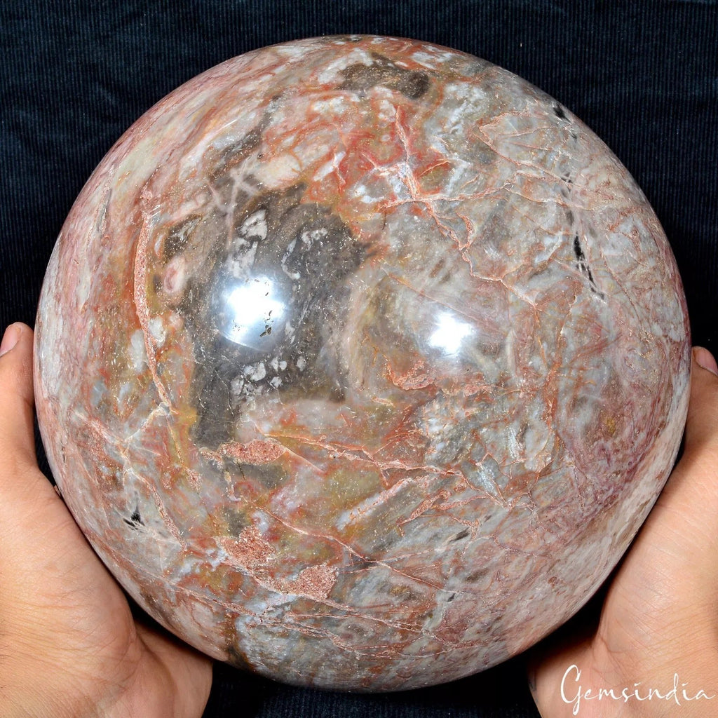 13.5 Kilo Natural Red Jasper Large Crystal Healing Sphere Gemstone/Home Decor