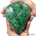 4000 Cts Natural Green Emerald Pear Shape Loose Hand Carved Brazilian Gemstone