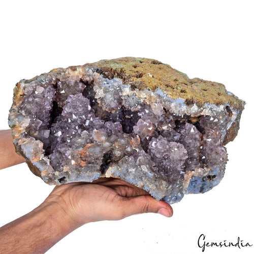 Amethyst Crystal Cluster, Untreated — 10.5x11x5 Inches, 7.47 Kg (37350 Ct), Uruguay