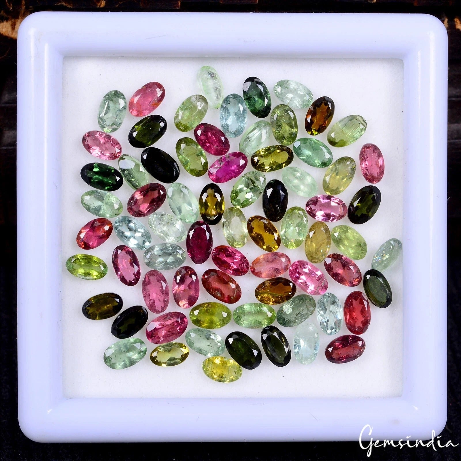 16.30 Cts Natural Unheated Multi Color Tourmaline Oval Calibrated 5x3mm Gems Lot
