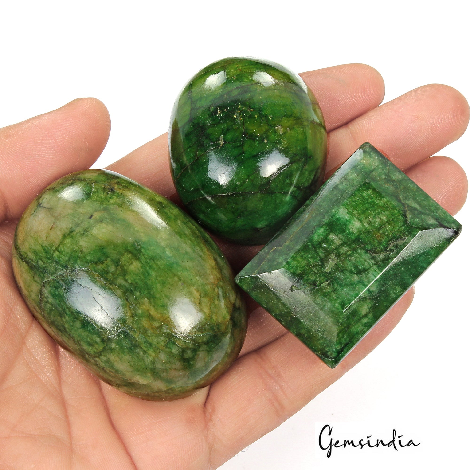 1300 Ct Natural Brazilian Green Emerald Oval Cab Earth Mined Huge Size Gems Lot