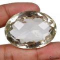 168.30 Ct Natural Untreated Smoky Crystal Quartz Oval Checker Cut Loose Gemstone