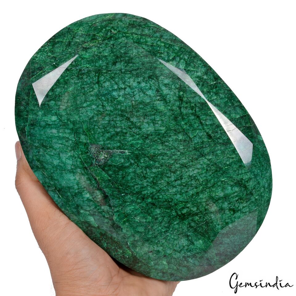 5.27 Kilo ~ Natural Green Large Emerald Earth Mined Oval Cut Collective Gemstone
