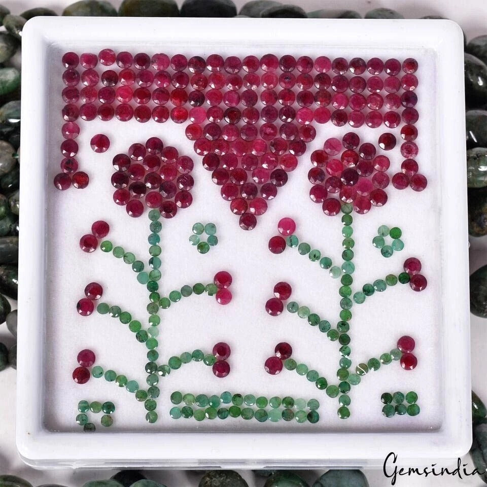 Ruby Lot, Loose Gemstone, Red — 308 Pieces, 3mm, 59.30 Ct, Mozambique