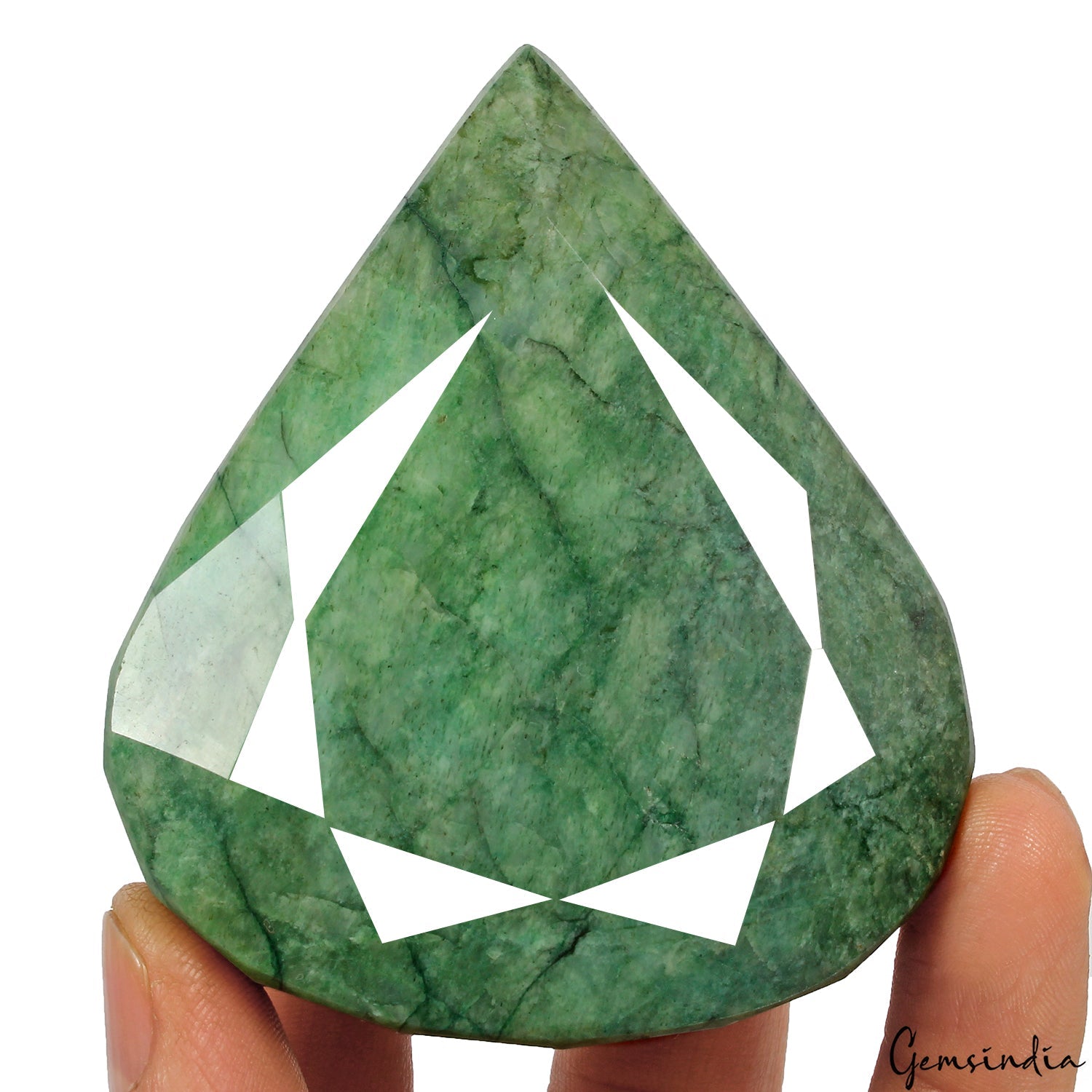 970 Ct Natural Pear Cut Faceted Emerald Earth Mined Museum Size Loose Gemstone