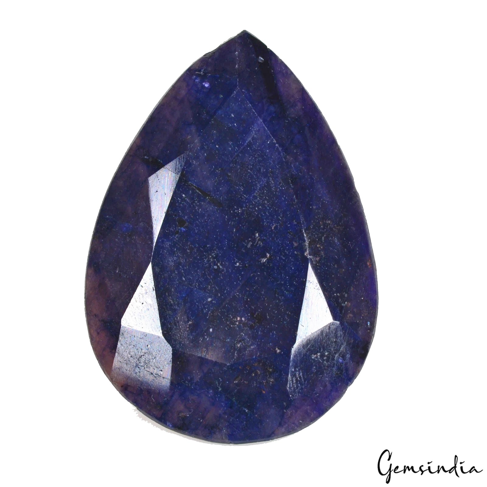 Certified 365 Cts Natural African Dark Blue Sapphire Pear Faceted Cut Loose Gem