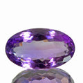 Certified Oval Cut Natural Unheated Purple Amethyst Brazil 25.80 ct 24x18mm Gem