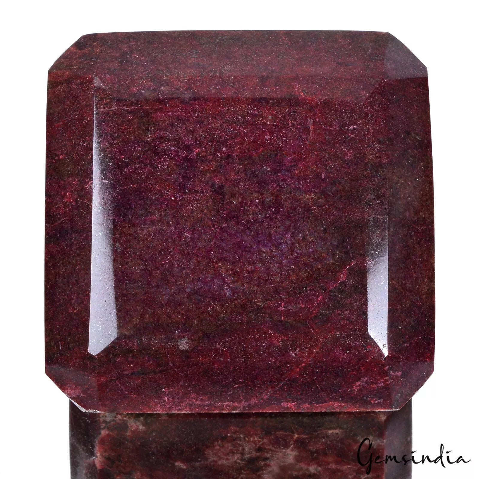 1.2 Kilo Natural Red Ruby Huge Octagon Faceted Madagascar Museum size Gemstone