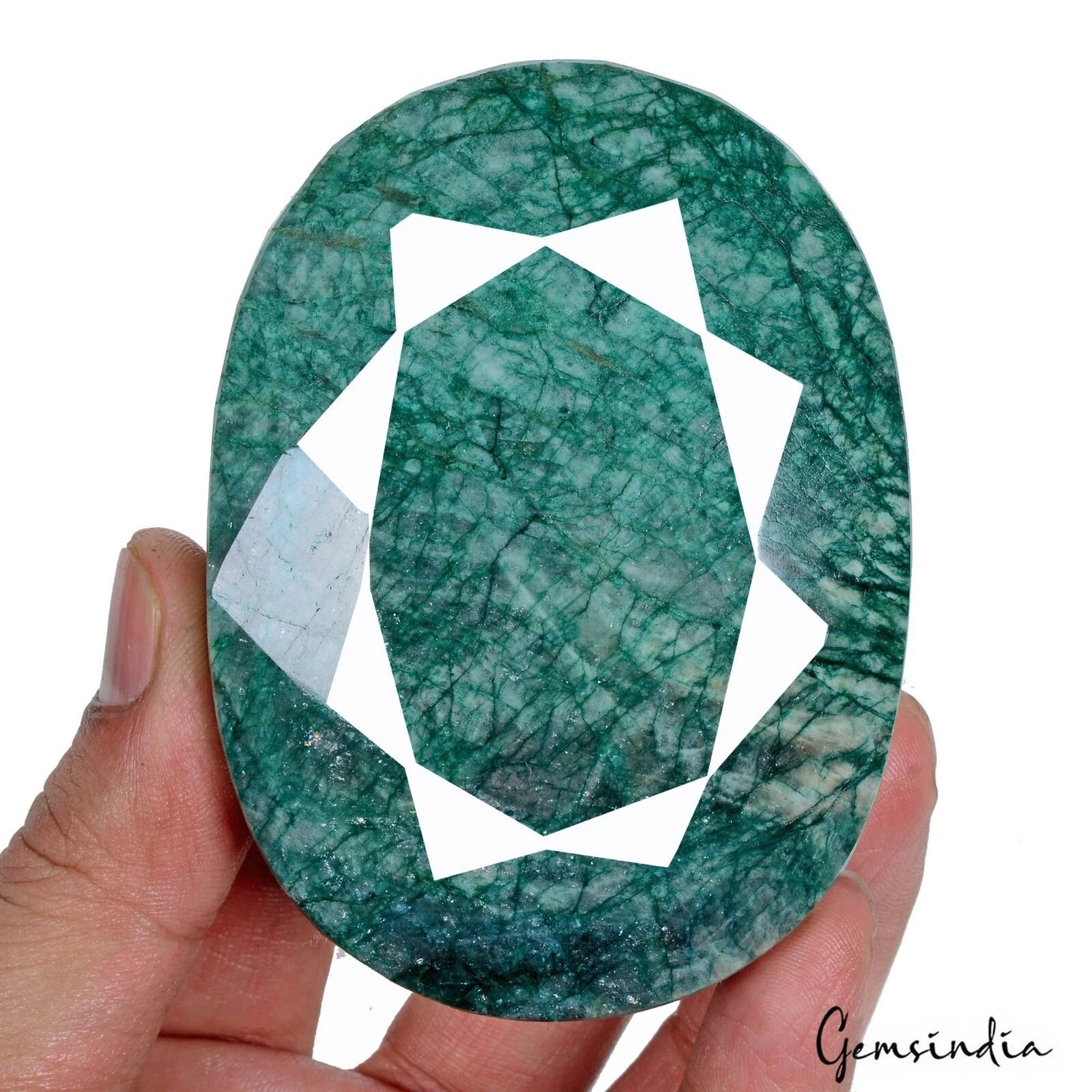 1900 Cts Natural Brazilian Green Emerald Oval Faceted Cut Earth Mined Huge Gems