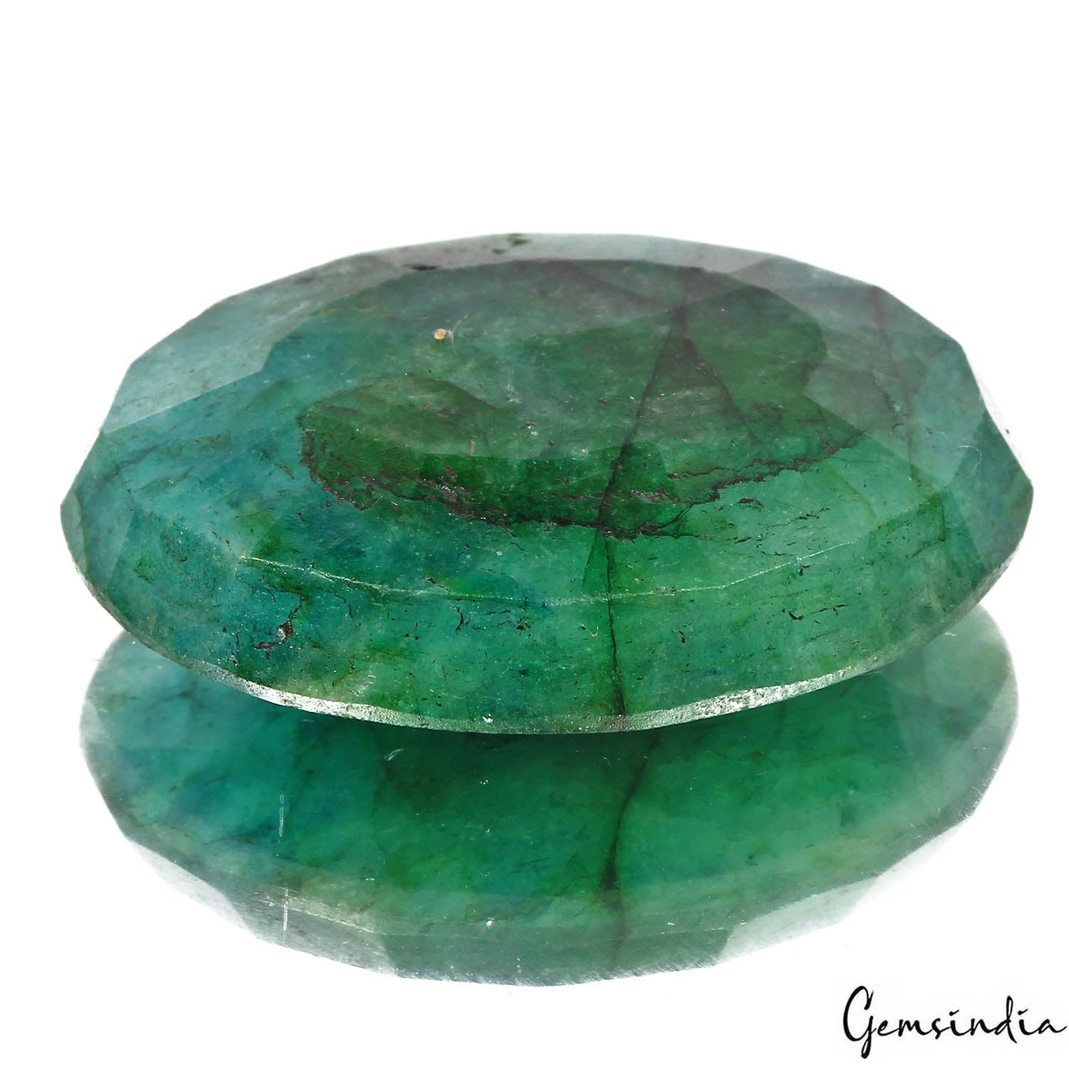 Certified 93.20 Cts Natural Zambian Green Emerald Oval Faceted Gem For Pendant