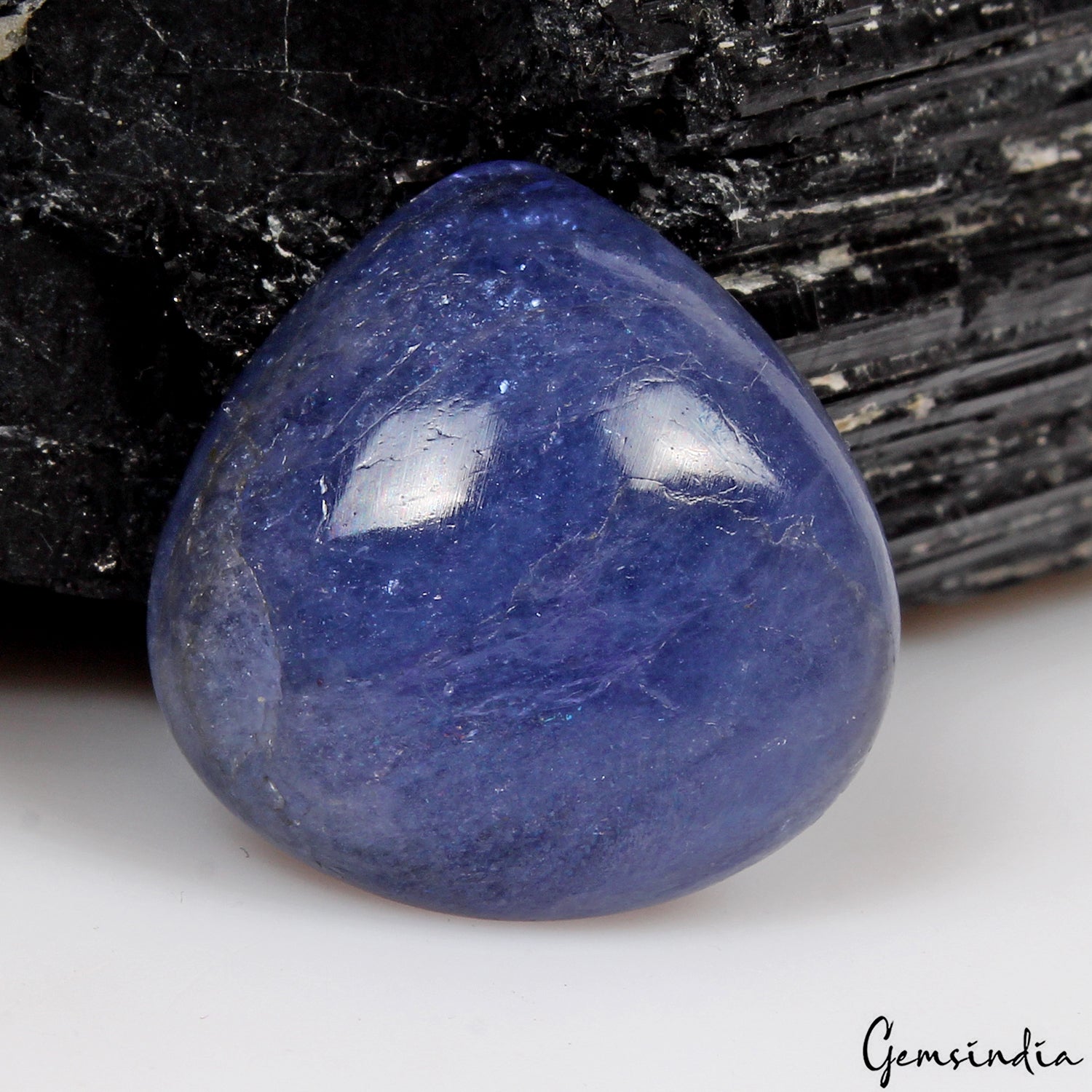 21.10 Ct Natural Untreated Violet Blue Tanzanite Pear Cab Loose jewelry Gemstone