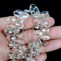 154.30 Ct Natural Green Amethyst Pear Faceted Side Drilled Briolette Loose Gems
