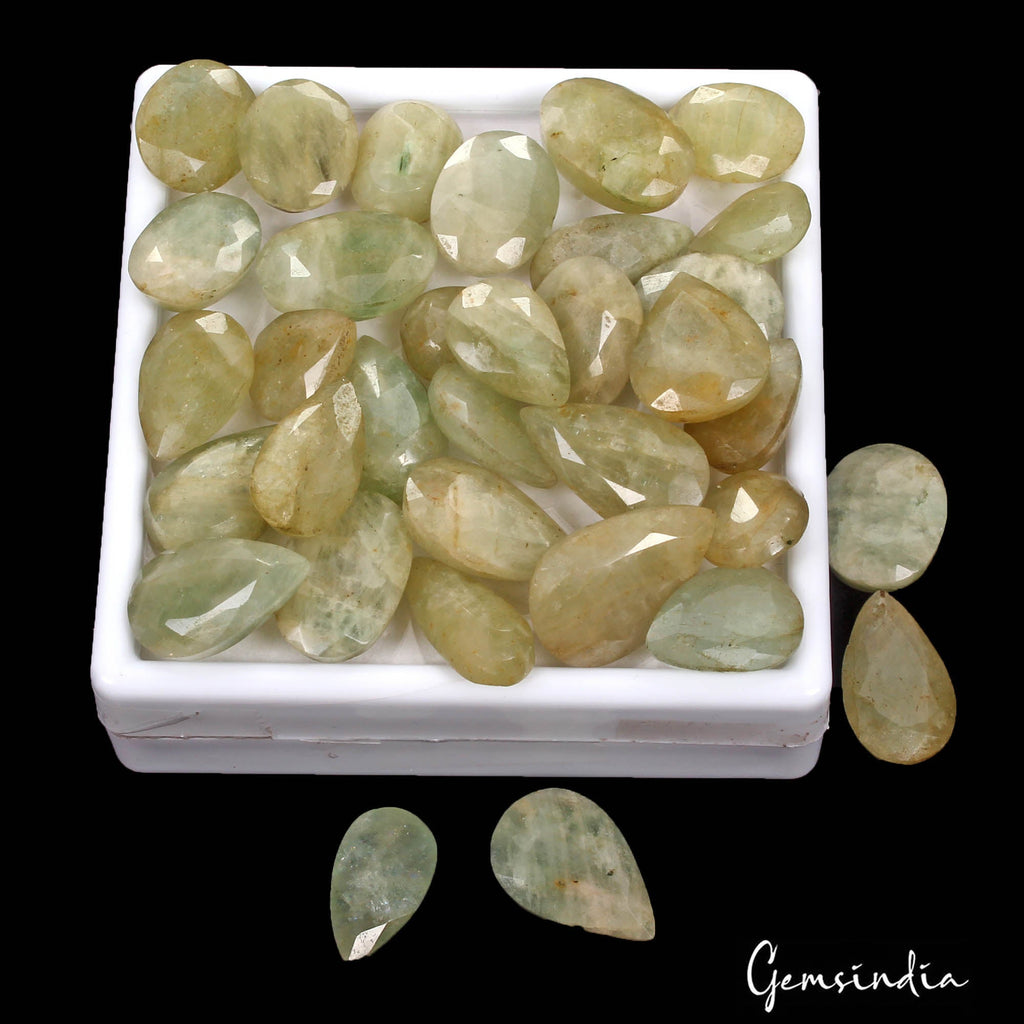 600 Ct/34 Pcs Natural Untreated Beryl Aquamarine MIx Cut Loose Gems For Jewelry