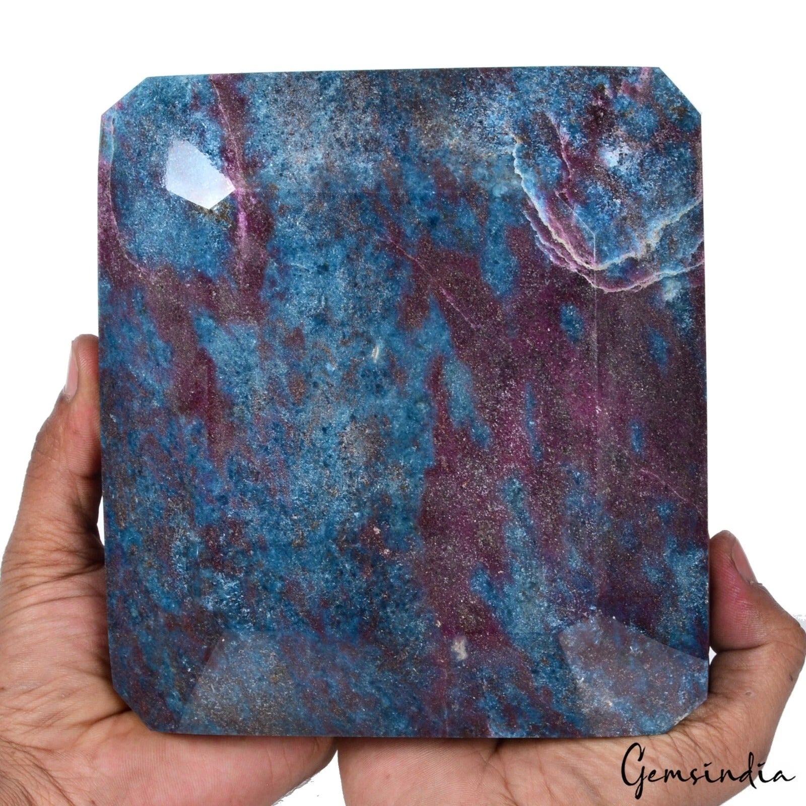 4 kg Natural Untreated Ruby Kyanite Octagon Cut Huge Earth-mined Museum Size Gem