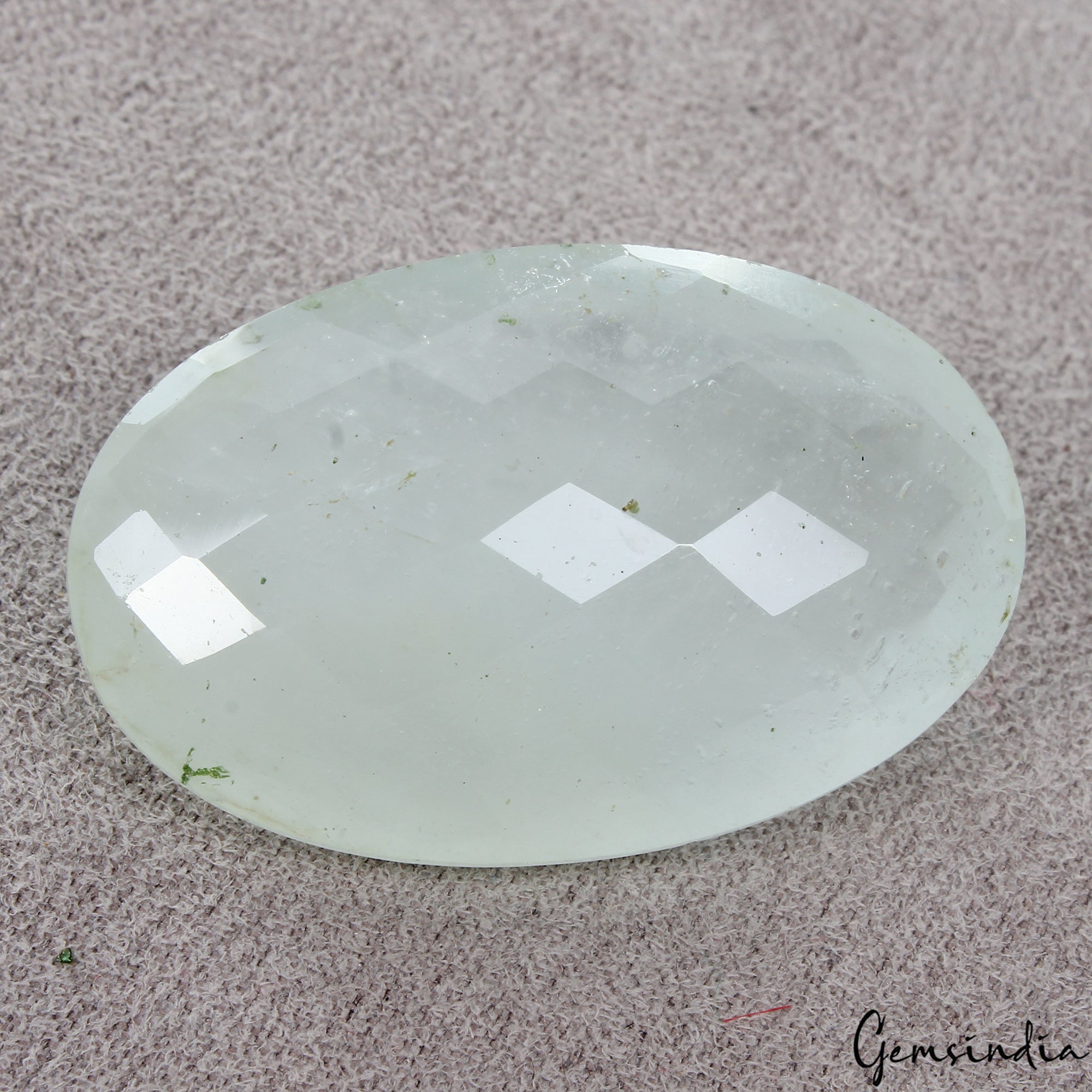 Certified 80.15 Cts Natural Green Aquamarine Oval Checker board Huge Gemstone