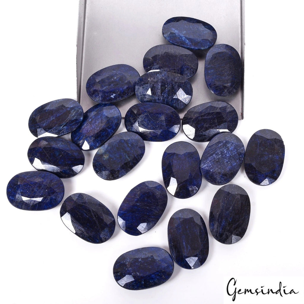 Certified 1020 Cts/20 Pcs Natural Blue Sapphire Oval Cut Calibrated 30x20mm Gems