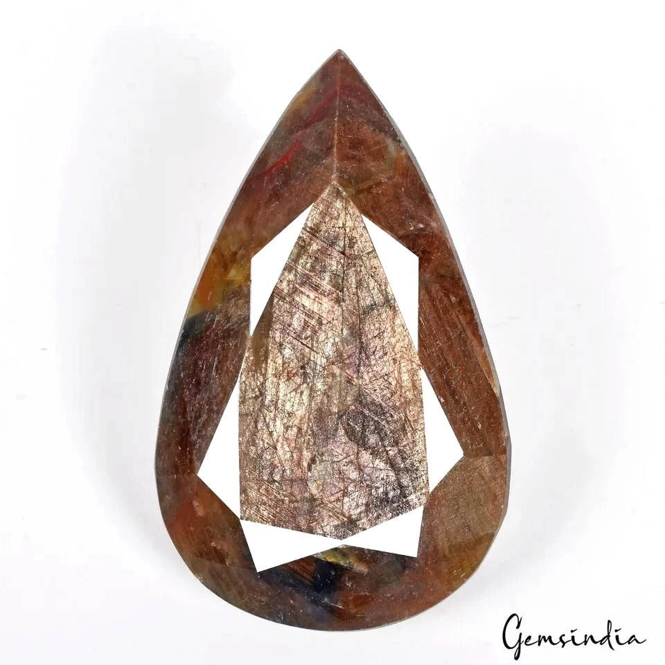1170Ct Natural Untreated Brown Sapphire Pear Faceted Earth Mined Museum Size Gem