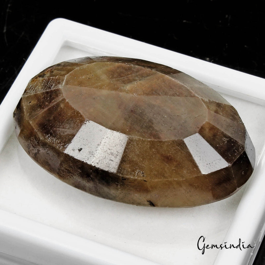 Certified 360 Cts Natural Untreated Brown Sapphire Oval Faceted Loose Huge Gem