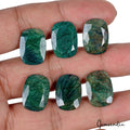 Brazilian Emerald Lot, Loose Gemstone, Green — 6 Pieces, 18mm to 13mm, 78.30 Ct, Brazil