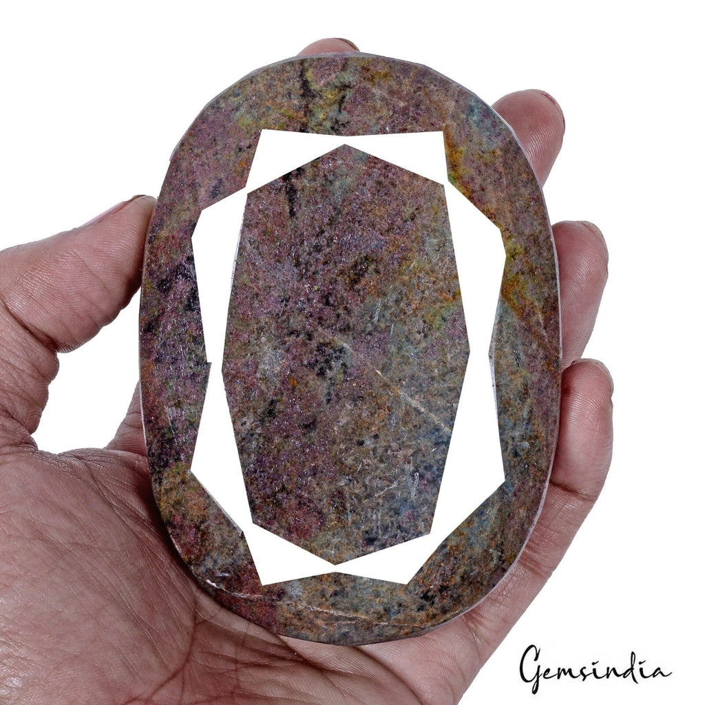 Natural Untreated Ruby Kyanite Oval Cut Faceted Earth Mined Loose Gems 2990 Cts