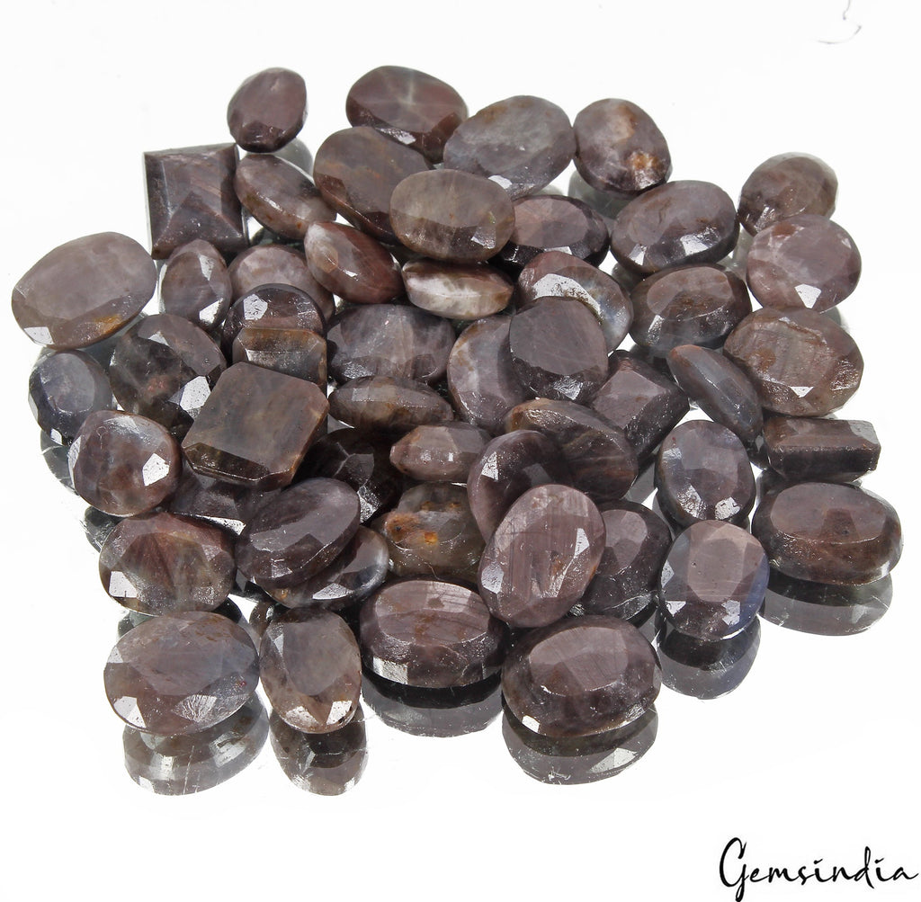320 Ct/50 Pcs Natural Untreated Brown Sapphire Mix Cut Loose Gem Lot For Jewelry